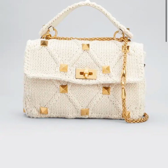 Handbags - Valentino Roman Stud Knitted Bag, circa 2021